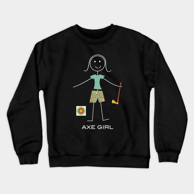 Funny Womens Axe Throwing Crewneck Sweatshirt by whyitsme